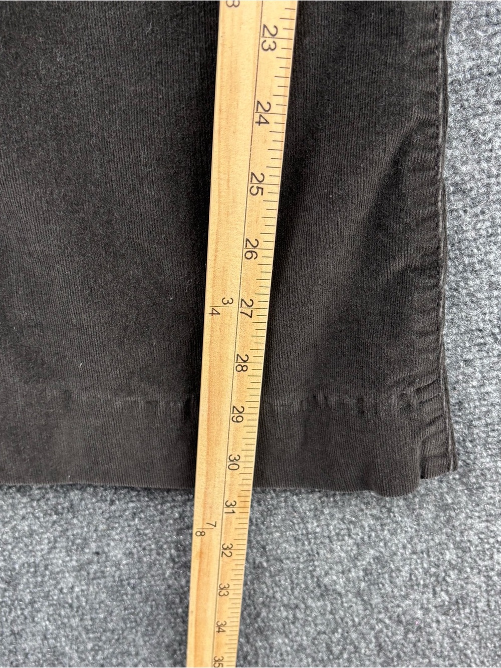 Anthropologie Pilcro The Icon Retro Gray Soft Corduroy Flare Leg Pants Women’s 4 - Picture 10 of 13